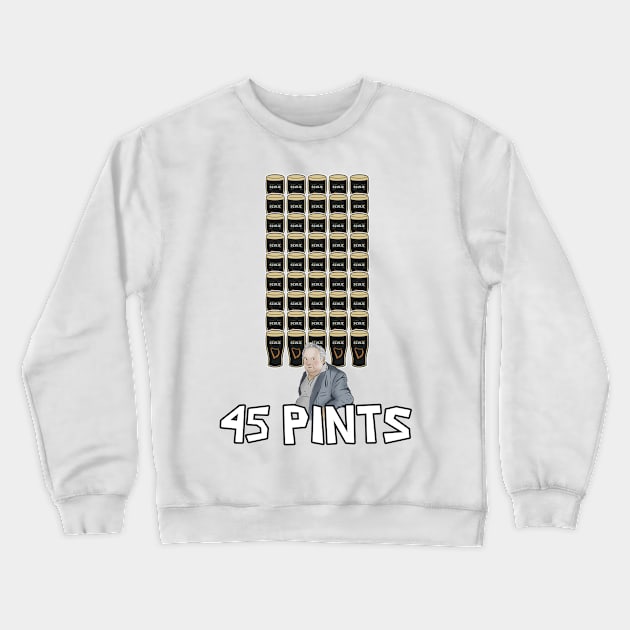 45 Pints Paddy Losty Pintman Crewneck Sweatshirt by Barnyardy